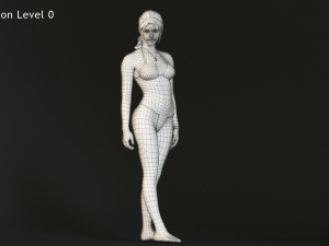 Female Base With Outfit Rig 3D-Modell