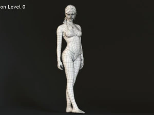 Female Base With Outfit Rig 3D Model