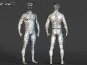 Male Base Three Rig Pack 3D Model