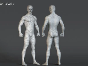 Male Base Three Rig Pack 3D Model