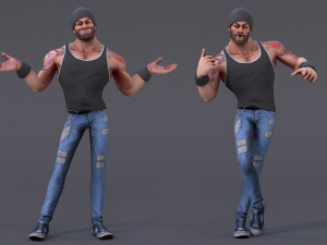 James Cartoon Rig V2 3D Model