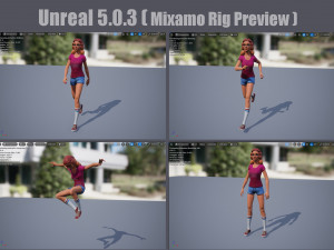 Cartoon Girl Rig 3D Model