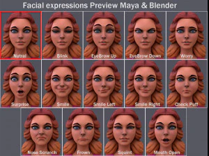 Cartoon Girl Rig 3D Model