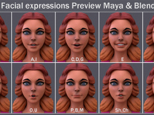 Cartoon Girl Rig 3D Model