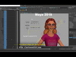 Cartoon Girl Rig 3D Model