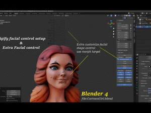 Cartoon Girl Rig 3D Model