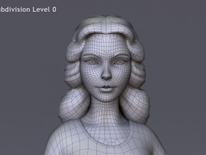 Cartoon Girl Rig 3D Model