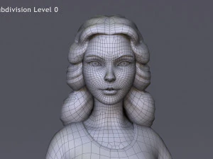 Cartoon Girl Rig 3D Model