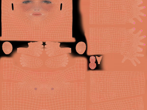 Cartoon Girl Rig 3D Model