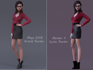 Cartoon Girl Rig Ver 2 Modelo 3D