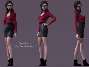 Cartoon Girl Rig Ver 2 Modelo 3D