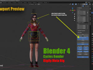 Cartoon Girl Rig Ver 2 Modelo 3D