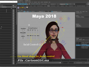 Cartoon Girl Rig Ver 2 Modelo 3D