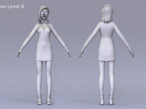Cartoon Girl Rig Ver 2 Modelo 3D