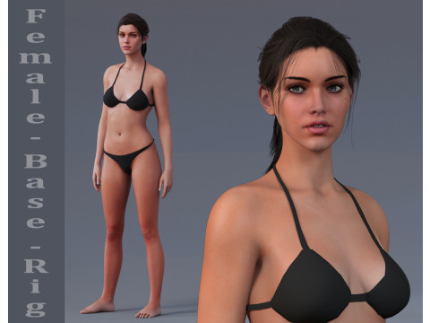 Female Base Rig 3D Модель