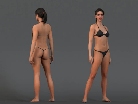Female Base Rig 3D Model