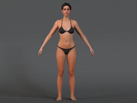 Female Base Rig 3D Model