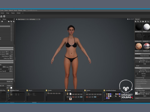 Female Base Rig 3D मॉडल