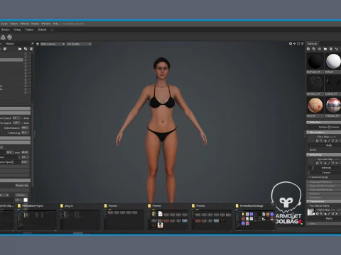 Female Base Rig 3D Model