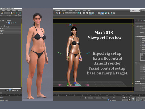 Female Base Rig 3D मॉडल
