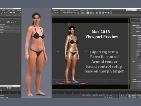 Female Base Rig 3D Model