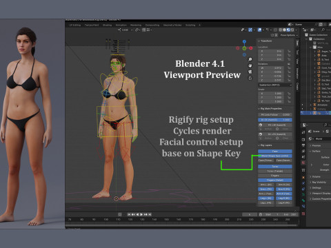 Female Base Rig 3D मॉडल