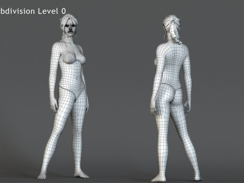 Female Base Rig 3D मॉडल