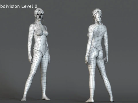 Female Base Rig 3D Model