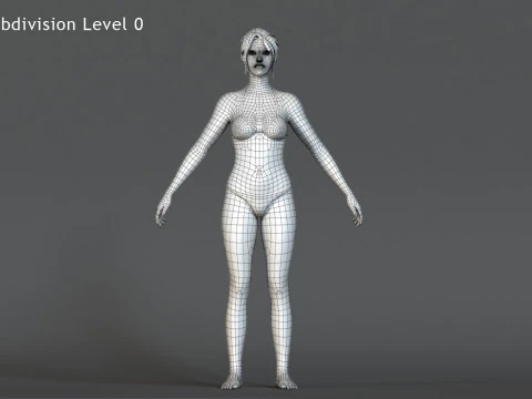 Female Base Rig 3D Model