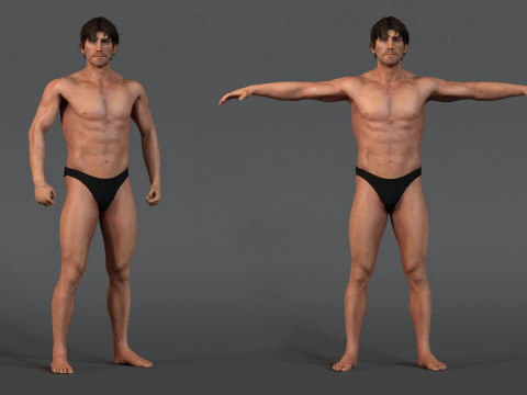 Male Base Rig 3D Model