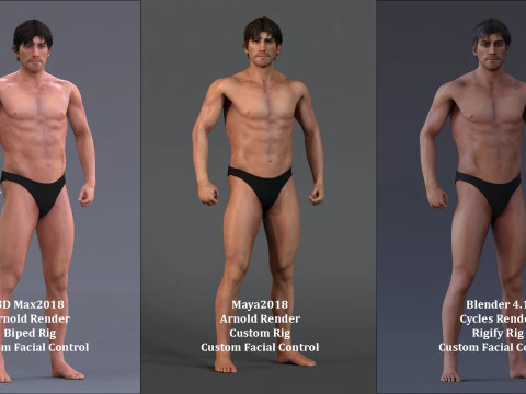 Male Base Rig 3D Model