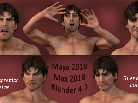 Male Base Rig 3D Model
