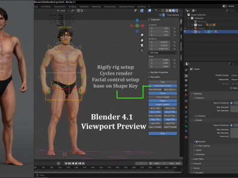 Male Base Rig Model 3D