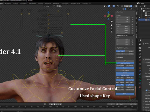 Male Base Rig 3D Model
