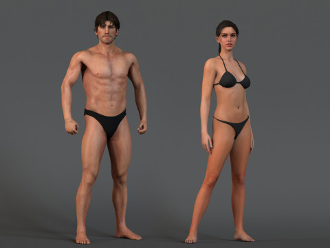 Male Female Base Rig Modelo 3D