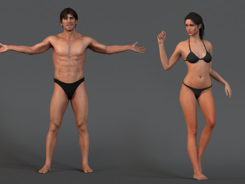 Male Female Base Rig Modelo 3D