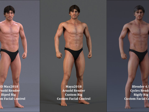 Male Female Base Rig Modelo 3D