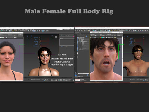 Male Female Base Rig Modelo 3D