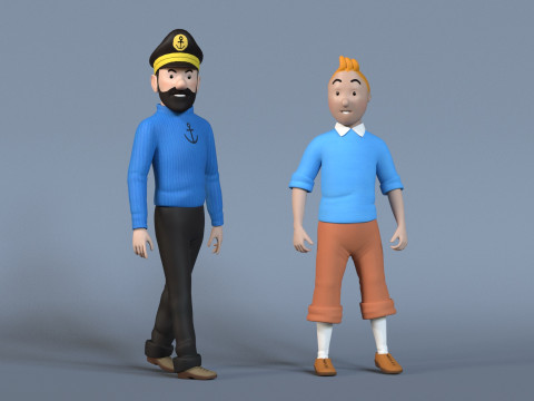 Tintin Haddock Rig Model 3D