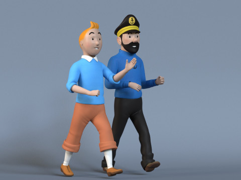 Tintin Haddock Rig Model 3D