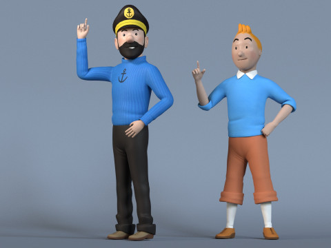 Tintin Haddock Rig Model 3D
