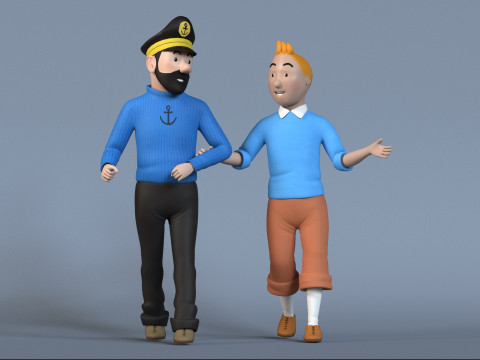 Tintin Haddock Rig Model 3D