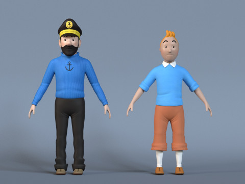 Tintin Haddock Rig Model 3D