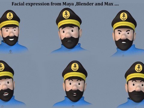 Tintin Haddock Rig Model 3D