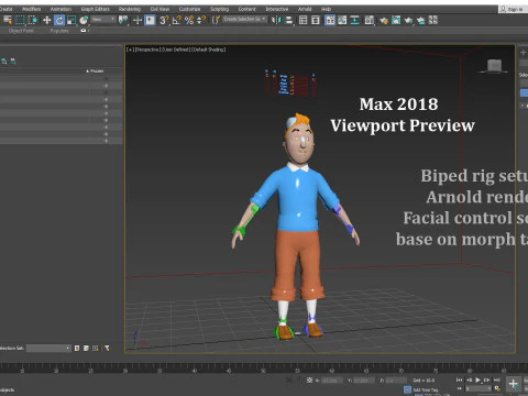 Tintin Haddock Rig 3D Model
