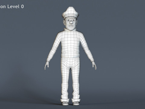 Tintin Haddock Rig Model 3D