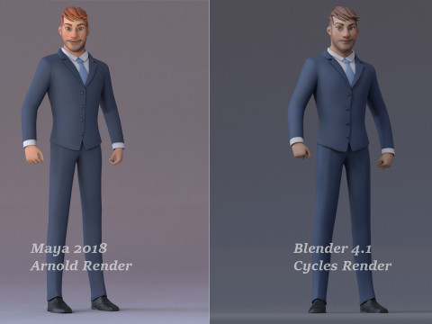 Andy Cartoon Guy Rig 3D मॉडल