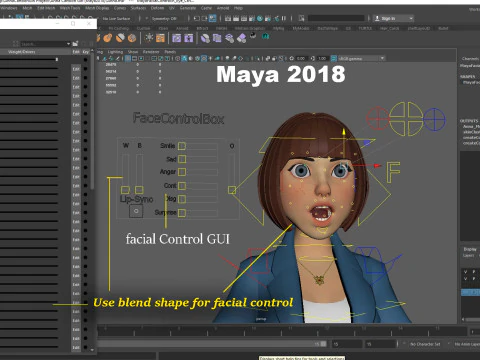 Anna Cartoon Girl Rig 3D Model