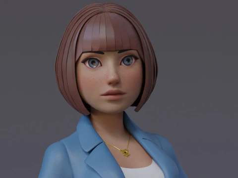 Anna and Andy Cartoon Rig 3D Model