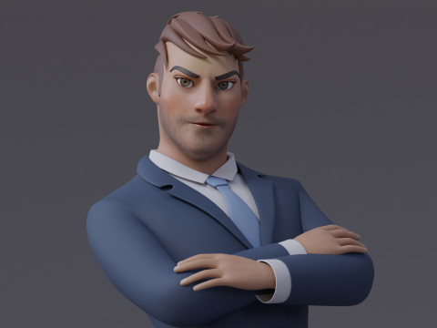 Anna and Andy Cartoon Rig Modèle 3D